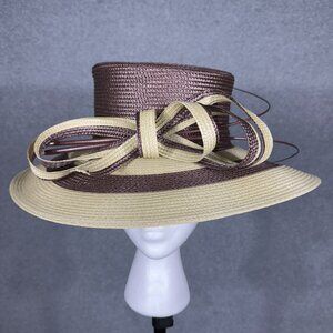 Kate Landry Hat: Coffee and Champagne Colored Hat (Kentucky Derby Style!)